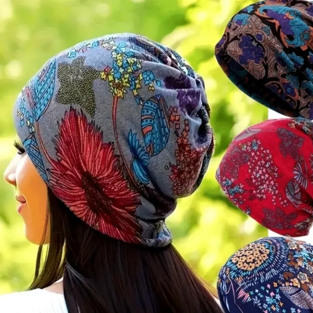 > New One Floral Patterned Beanie
